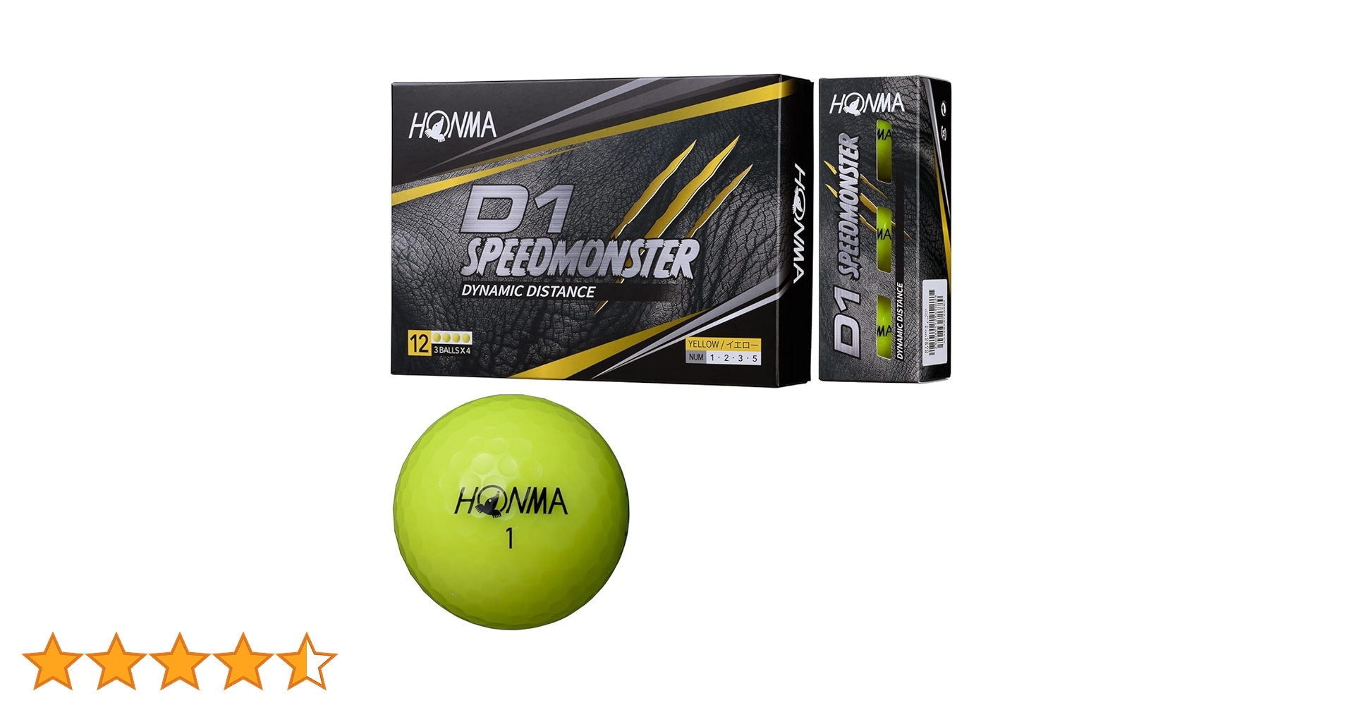 Amazon.co.jp: 本間ゴルフ HONMA ボール D1 スピードモンスター ボール